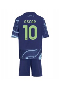 Ajax Oscar Gloukh #10 Jalkapallovaatteet Lasten Vieraspeliasu 2025-26 Lyhythihainen (+ Lyhyet housut)